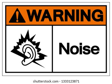 Warning Noise Symbol Sign, Vector Illustration, Isolate On White Background Label. EPS10