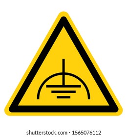 Warning Noiseless Earth Clean Ground Symbol Sign, Vector Illustration, Isolate On White Background Label. EPS10