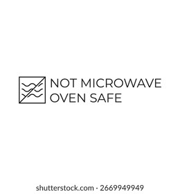 Aviso Não Aquecimento Micro-ondas Ícone de Segurança Design
