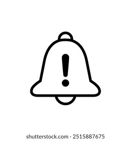 Warning notification bell icon in generic design