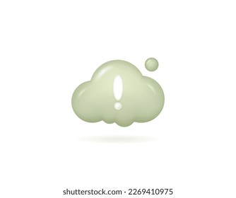 warning and notification of the danger polluted air. symbol or icon of toxic air, toxic fumes, and air pollution. 3d and realistic concept design. vector elements