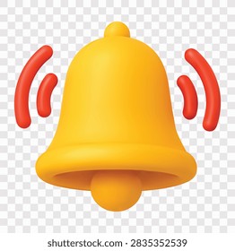 Warning and Notification Vector Icon Set | 3D icon set | ringing notification bell