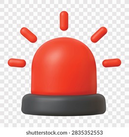 Warning and Notification Vector Icon Set | 3D icon set | siren light