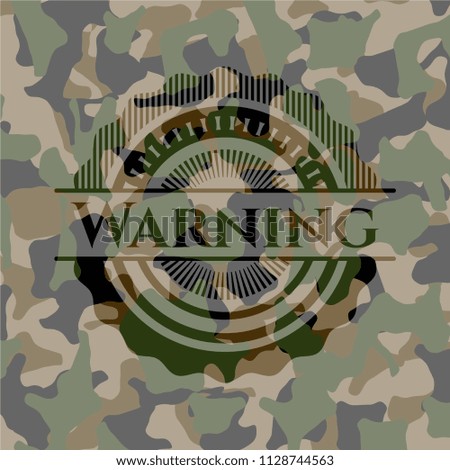 Warning on camouflaged texture