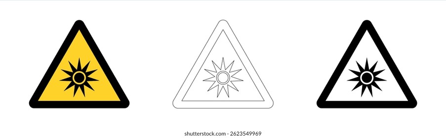 Warning Optical Radiation in vector format