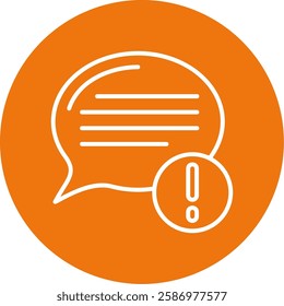 Warning Outline Circle Icon Style Design