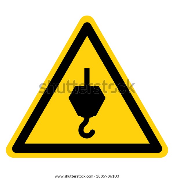 Warning Overhead Crane Symbol Sign Vector Stock Vector (Royalty Free