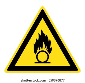 Warning Oxidizing substance sign (eps 10)