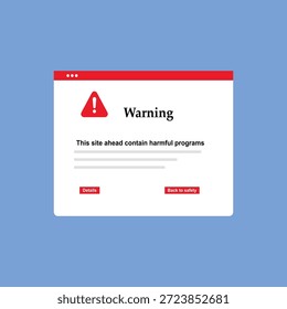 warning page laptop System error concept Software problem or system failure security alert or hardware fault to be fixed