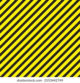 Warning pattern icon vector illustration on white background. black colour and yellow line diagonal pattern icon .Danger icon.