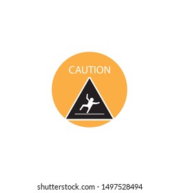  Warning people caution logo illustration