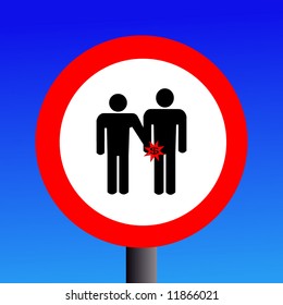 warning pickpockets sign on blue illustration