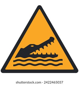 WARNING PICTOGRAM, WARNING; ALLIGATORS, CAYMANS AND CROCODILES ISO 7010 - W067