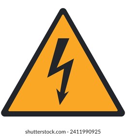 WARNING PICTOGRAM, ELECTRICAL RISK ISO 7010 - W012