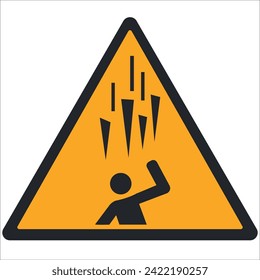 WARNING PICTOGRAM, WARNING; FALLING ICE ISO 7010 - W039