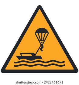 WARNING PICTOGRAM, WARNING; WARNING; PARASAILING ISO 7010 - W063
