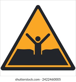 WARNING PICTOGRAM, WARNING; WARNING; QUICKSAND, MUD, DEEP MUD, OR SILT ISO 7010 - W061