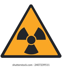 WARNING PICTOGRAM, RADIOACTIVE MATERIAL OR IONIZING RADIATION ISO 7010 - W003