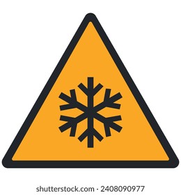 WARNING PICTOGRAM, RISK OF LOW TEMPERATURE ISO 7010 - W010