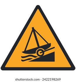 WARNING PICTOGRAM, WARNING; SLIPWAY ISO 7010 - W044