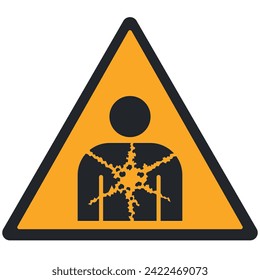 WARNING PICTOGRAM, SUBSTANCE OR MIXTURE PRESENTING A HEALTH HAZARD ISO 7010 - W071