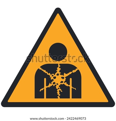 WARNING PICTOGRAM, SUBSTANCE OR MIXTURE PRESENTING A HEALTH HAZARD ISO 7010 - W071