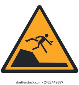 WARNING PICTOGRAM, WARNING; SUDDEN DROP IN SWIMMING POOL  ISO 7010 - W050