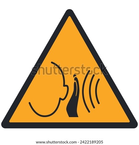 WARNING PICTOGRAM, WARNING; SUDDEN LOUD NOISES ISO 7010 - W038