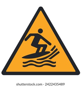 WARNING PICTOGRAM, WARNING; SURFING ISO 7010 - W046