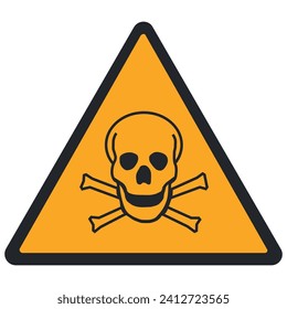 WARNING PICTOGRAM, TOXIC MATERIAL ISO 7010 - W016