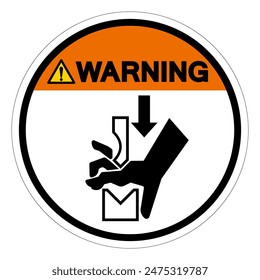 Warning Pinch Point  Hand Crush Symbol Sign, Vector Illustration, Isolate On White Background Label .EPS10