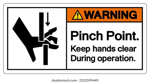 Aviso Punto De Ppulgada Manos Limpias Durante El Signo De Símbolo De Operación, Ilustración De Vector, Aislar En La Etiqueta De Fondo Blanco .EPS10