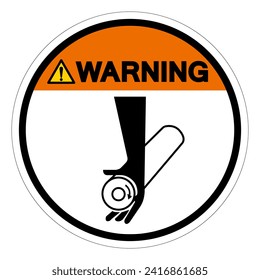 Warning Pinch Point Symbol Sign, Vector Illustration, Isolate On White Background Label .EPS10