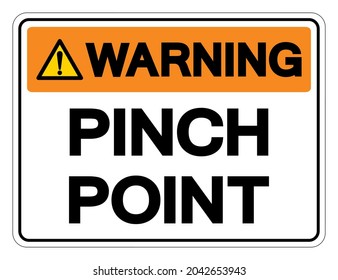 Warning Pinch Point Symbol Sign,Vector Illustration, Isolate On White Background Label. EPS10