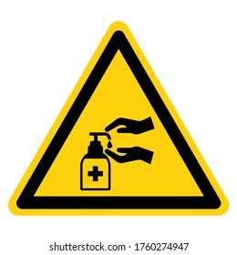 Aviso Por Favor Utilice Signo De Símbolo De Sentido De Mano, Ilustración De Vector, Aislado En Etiqueta De Fondo Blanco. EPS10 