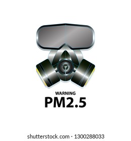 warning PM 2.5 Air pollution icon