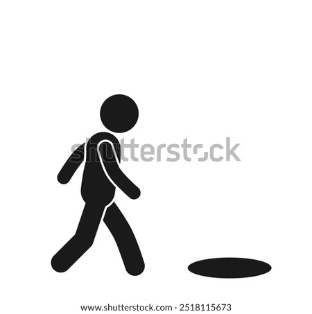 WARNING POTHOLES. BE CAREFUL WHEN WALKING.