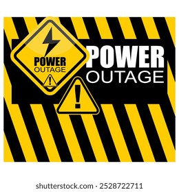 Warning, Power Outage, sign vector