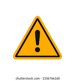 Warning, precaution, attention, alert icon, exclamation mark in triangle shape – for stock