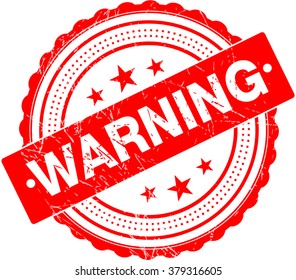 Warning Premium Quality Rubber Stamp
