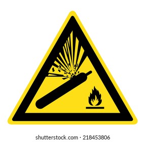 Warning pressurized cylinder sign (eps 10)