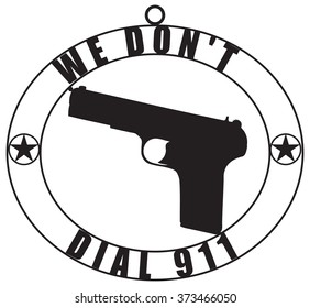 Warning in private ownership on the use of weapons to protect possessions.