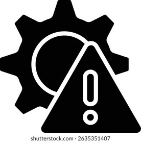 Warning or problem icons related to a system, process, or machine relate to the function or operation of a system, or a device is not working properly.