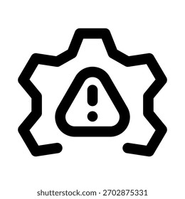 Icono de línea de Profesional de advertencia. Moderna Ilustración vectorial mínima que representa alertas, señales de precaución y avisos de seguridad.
