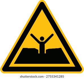 Warning quicksand, mud or silt sign hazard. Caution Signs for quicksand, mud or silt hazards. Alert for quicksand, mud or silt conditions. Hazard quicksand, mud or silt sign, vector icon illustration isolated.