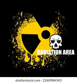 Warning, Radiation Area, sign vector