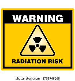 Warning, radiation Risk, sign and sticker vector