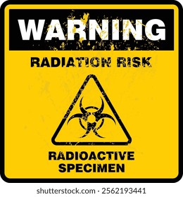 Warning, Radiation Risk, sign vector