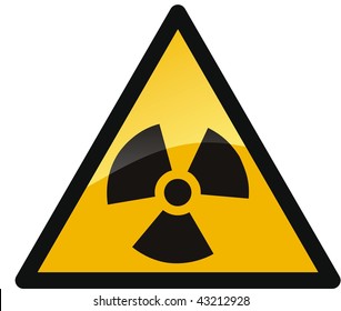 Warning radiation sign. Vector