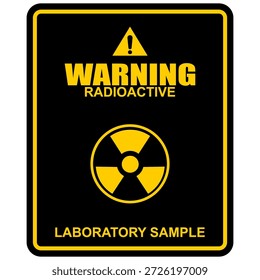 Warning, radioactive area, sign vector